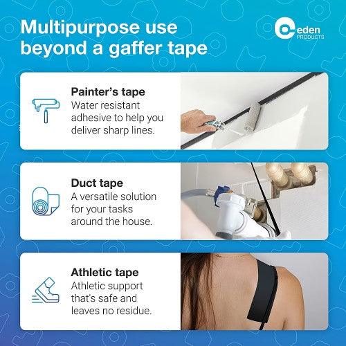 2 X 30 Yards Professional Grade Gaffer Tape Multipurpose Tape, No Residue, Matte Finish, Waterproof, Indoor/Outdoor, Heavy Duty Non-Reflective - 2 Pack - Toytexx 2 X 30 Yards Professional Grade Gaffer Tape Multipurpose Tape, No Residue, Matte Finish, Waterproof, Indoor/Outdoor, Heavy Duty Non-Reflective - 2 Pack - Toytexx